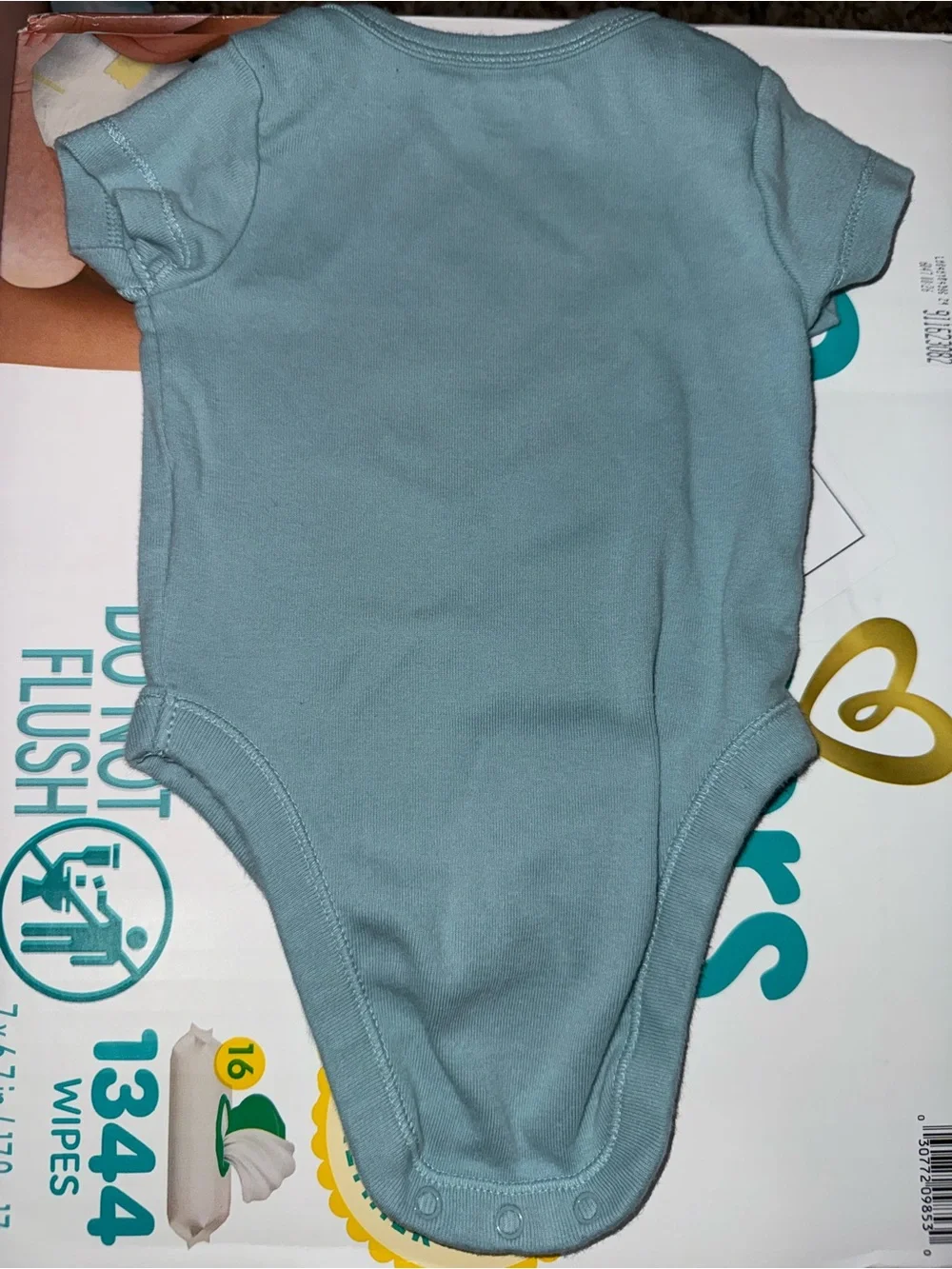 Old Navy Light Blue 'Snuggle Buddy' Bear Graphic One-Piece
